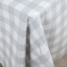 Скатертина "Panama" водовідштовхуюча Dark Gray Check, 160x200