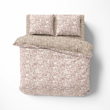 Постільна білизна ТЕП "Soft dreams" Beige and White, 70х70, двоспальна