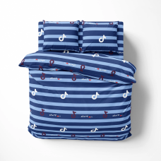 Постільна білизна ТЕП "Soft dreams" Line Blue, 70x70, двоспальна