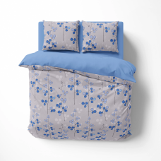 Постільна білизна ТЕП "Soft dreams" Blue Flowers, 70x70, двоспальна