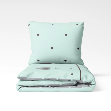Постільна білизна "ТЕП" Mint&Grey Hearts, 70x70, полуторна