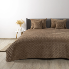 Покривало ТЕП "VELOUR" Капучино/Ромб круглий, 180x240