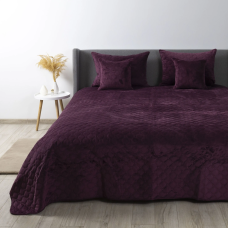 Покривало ТЕП "VELOUR" Бордо/Ромб прямий, 240x260