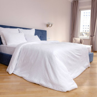 Простирадло SoundSleep готель сатин-страйп 140х220 см біле (92891104)