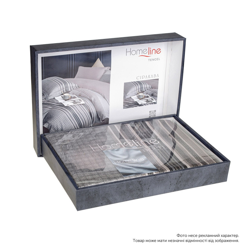 Євро комплект постільної білизни Home Line "СІРАКАВА" (в коробці) 187067