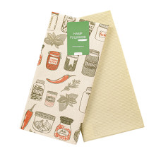 Набір кухонних рушників (2шт.) "Спеції" 40х60 (теракотовий/шампань) 183921