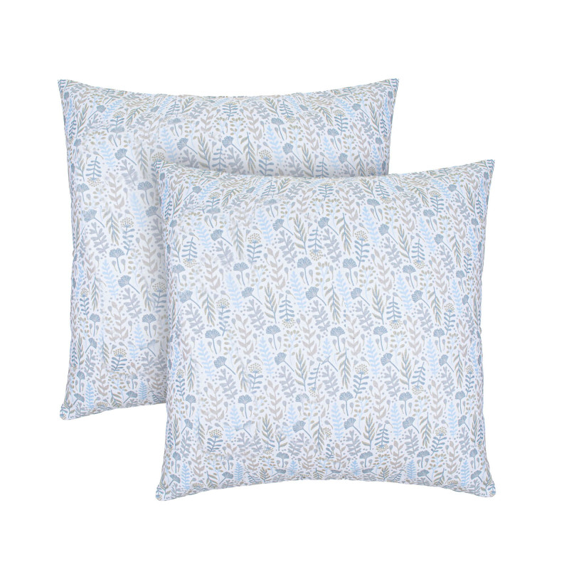 Наволочки бязеві (2шт.) "Цвітіння трав" (блакитний) 70х70см 183288