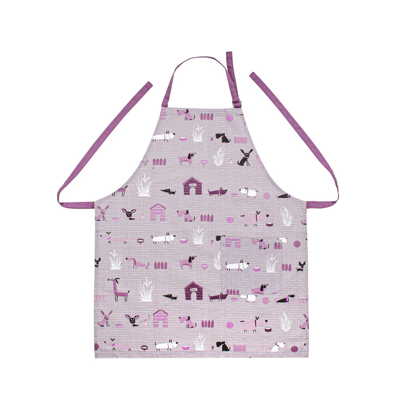 Фартух з регульованою зав'язкою полупанама "Гав-гав" (сіро-бузковий) 179701