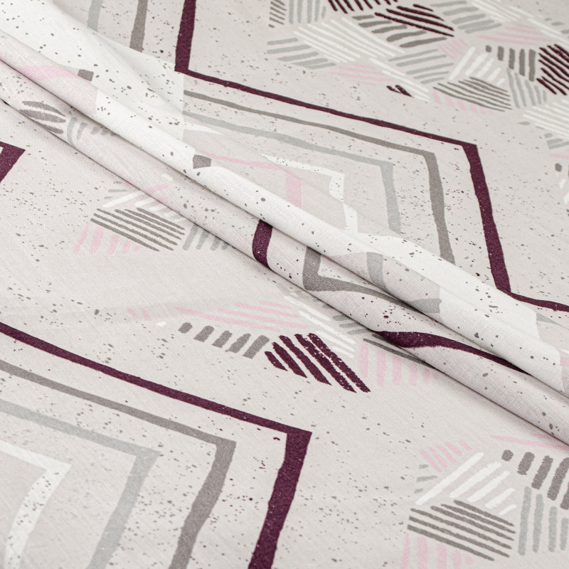 Простирадло бязеве Home Line "Захопленість" 150х215см (сіро-рожевий) 178721