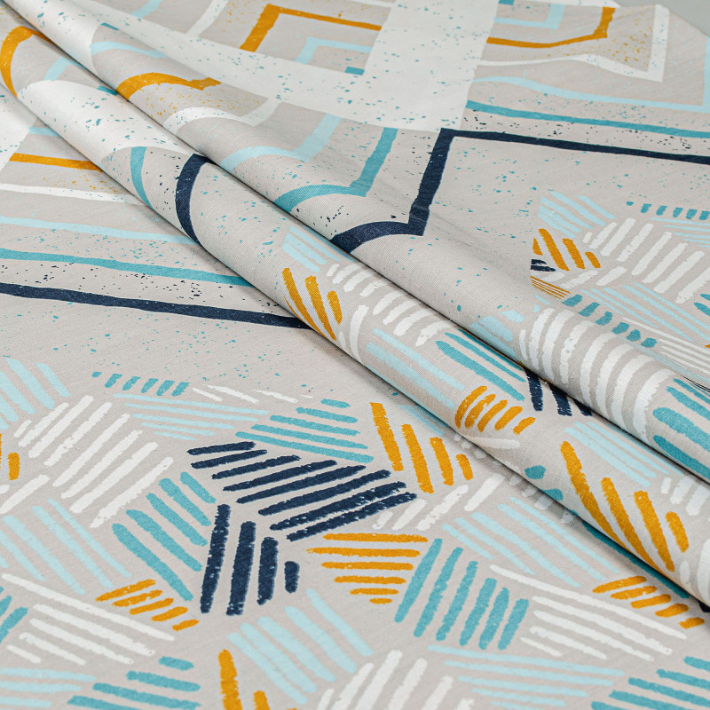 Підковдра бязева Home Line "Захопленість" (бежево-бірюзовий) 145х215см 178715