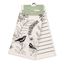 Набір кухонних рушників махрових 2 шт. "Пташки" 40х60см (бежевий) 177471