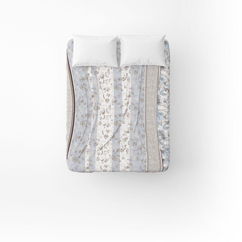 Простирадло бязеве Home Line "Затишок" 145х215см (блакитний-рожевий) 166531