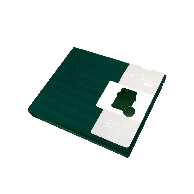 Євро комплект постільної білизни Home Line "Комбі" (зелений) 169295