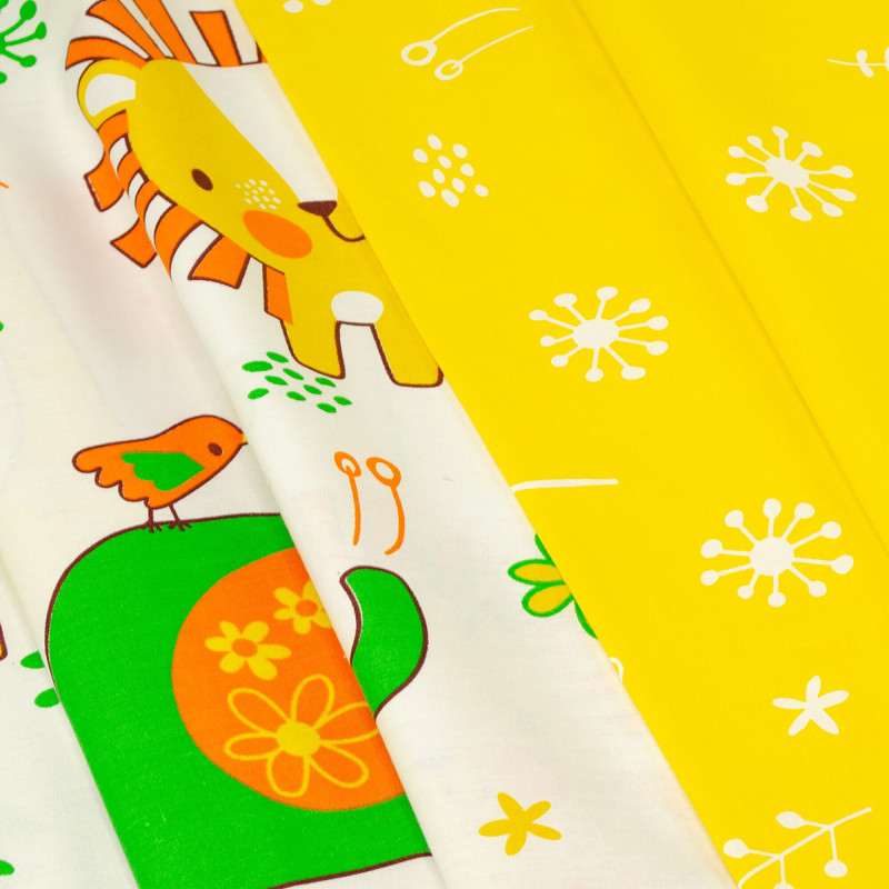 Півтораспальний (дитячий) комплект постільної білизни Home Line "Мадагаскар" (жовтий, зелений,