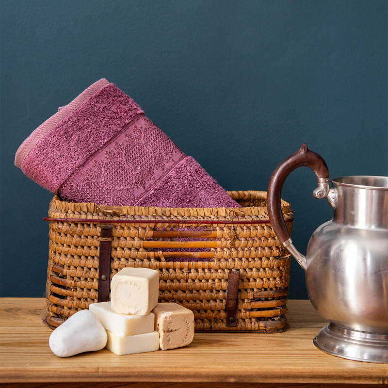 Рушник махровий Issimo "Marsilya dark rose" (бордовий) 70х140см 159567