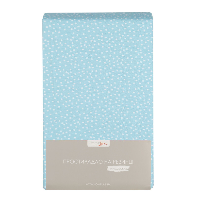 Простирадло трикотажне на резинці Home Line "Сніжинки" 90х200см 158955