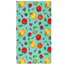 Рушник вафельний "Перці бірюзовий" 45х70см 156068