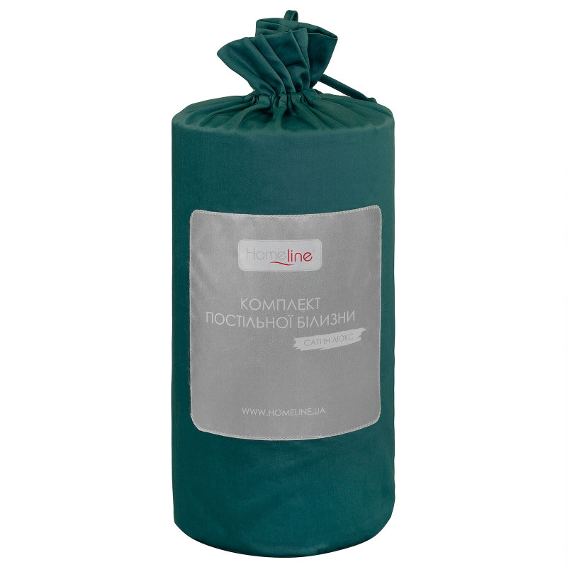 Сімейний комплект постільної білизни Home Line "Сатин Люкс" (смарагдовий) 155273