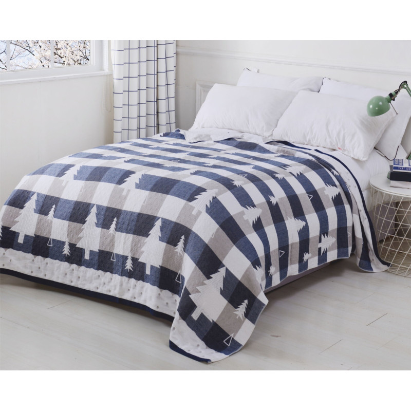 Ковдра ткана Home Line "Ялинка" (синя) 150х200см 137647