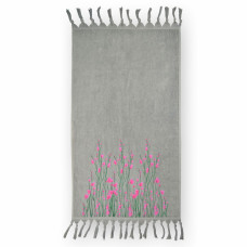 Рушник велюровий Home Line "Spring" (сірий), 68х127см 126244