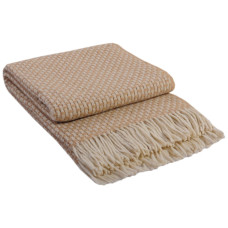 Плед Vladi "Рогожка" (біло-бежевий) 140х200см 105196