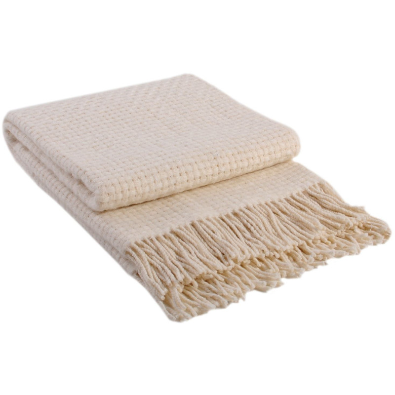 Плед Vladi "Рогожка" (білий) 170х210см 104810