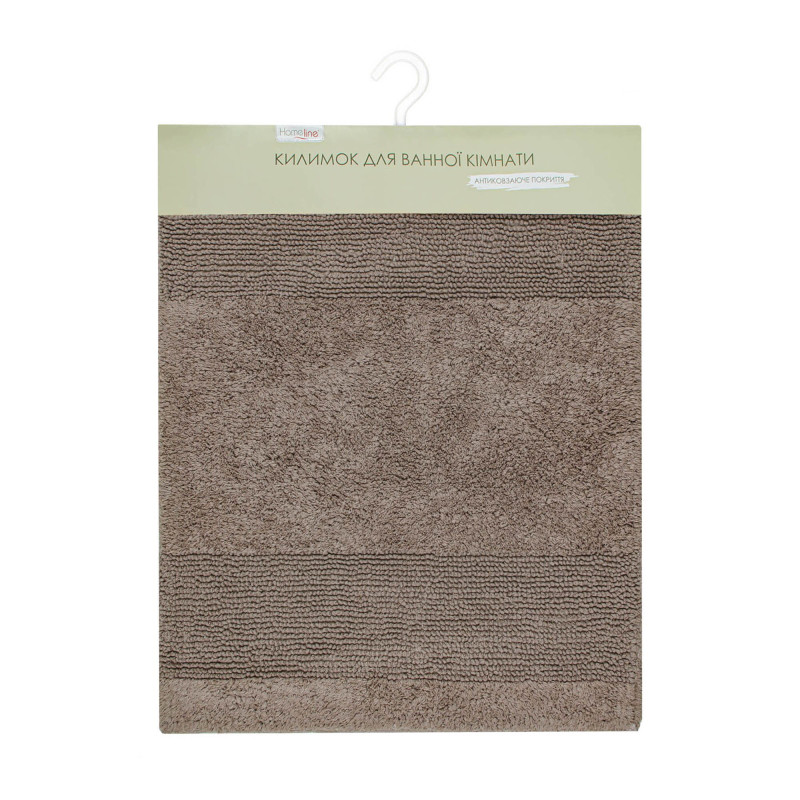 Килимок для ванної "Stripes" (сіро-коричневий) 55х65см 179636