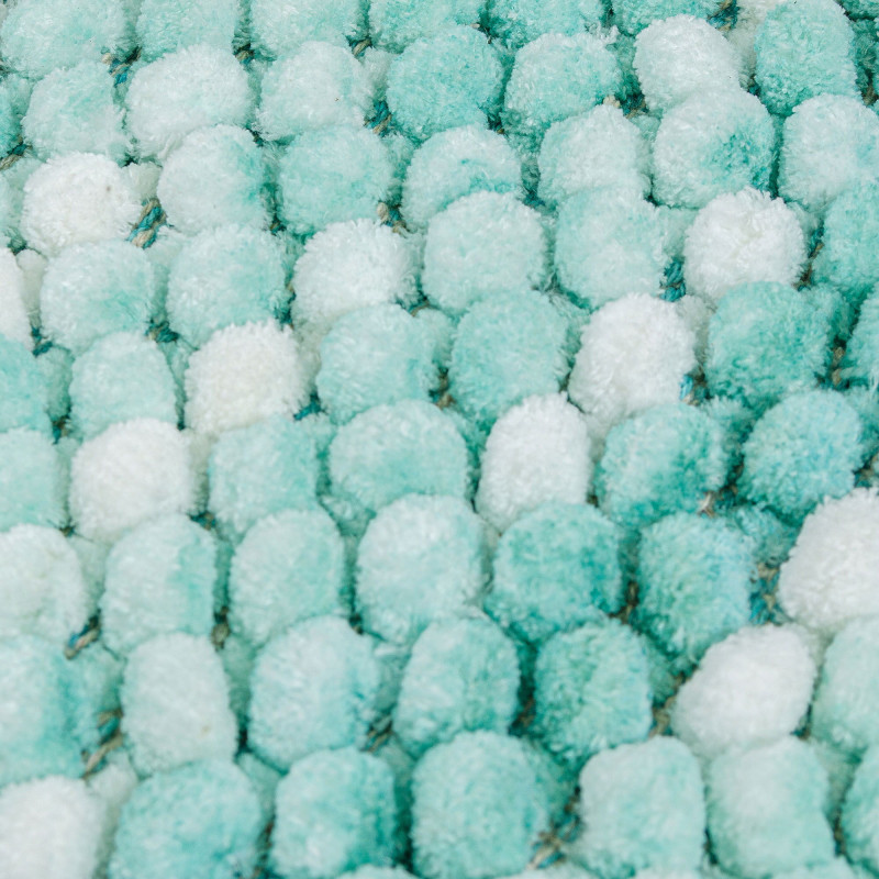 Килимок для ванної кімнати "Shady" (біло-бірюзовий) 55х65см 166429