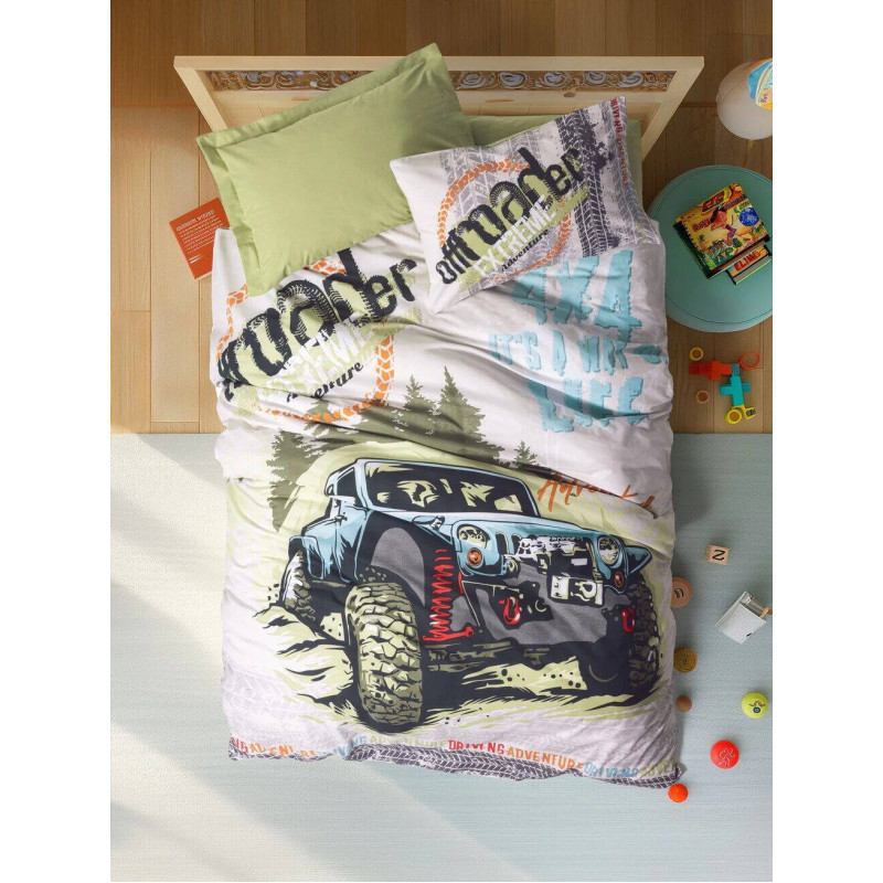 Bed Linen Set Cotton Box Adventure Yesil