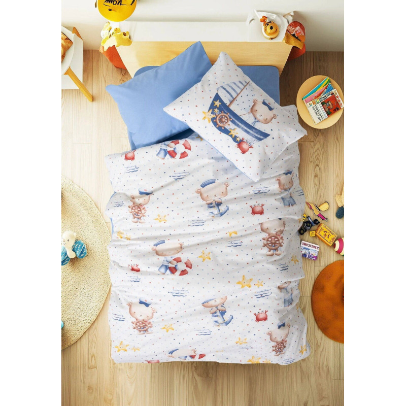 Комплект постільної білизни Cotton Box для новонароджених Seaman Mavi