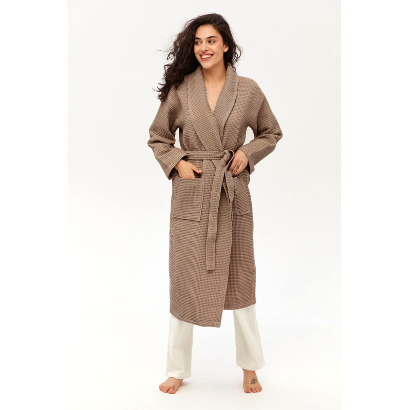 Халат Lotus Home - Waffle kahve L