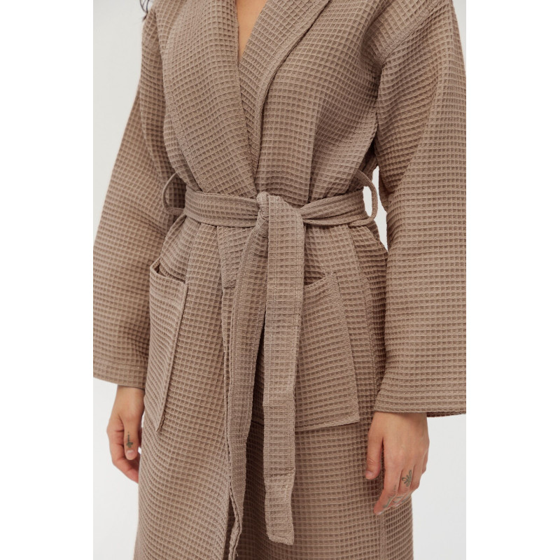 Халат Lotus Home - Waffle kahve L