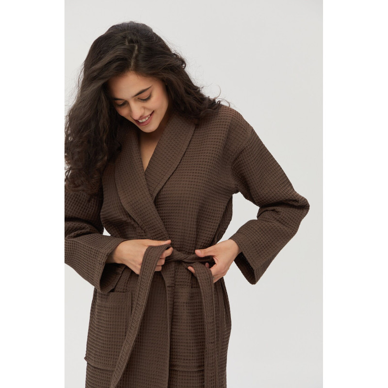 Халат Lotus Home - Waffle brown S