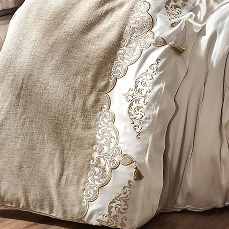 Постільна білизна Dantela Vita сатин з вишивкою - Ceren євро