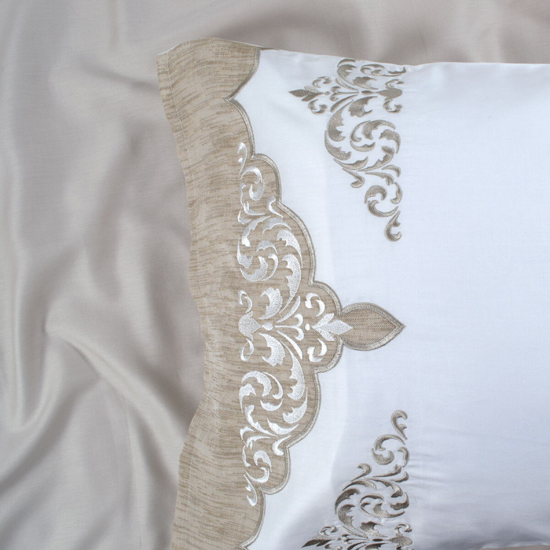 Постільна білизна Dantela Vita сатин з вишивкою - Ceren євро