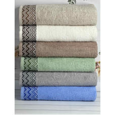 Zigzag new бавовняні рушники 70х140см., 6шт/уп. Sweet dream Туреччина. (34218)