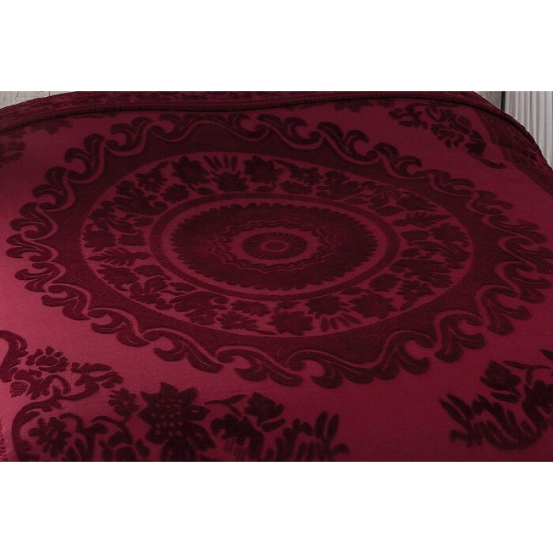Odessa bordo велюрове простирадло 200х220см. Brlizza Туреччина (67391)