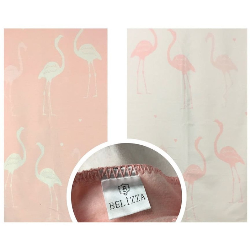 Pelikan pembe 200х220см. Плед. Туреччина Belizza (22739)