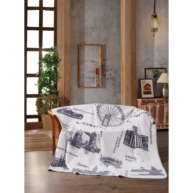 London gri 200х220см. Плед. Туреччина Belizza (27985)