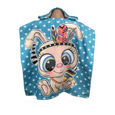 Кролік хлопчик дитяче пляжне пончо. Бавовна. Туреччина. (16665)