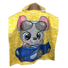 Мишеня хлопчик дитяче пляжне пончо. Бавовна. Туреччина. (13665)