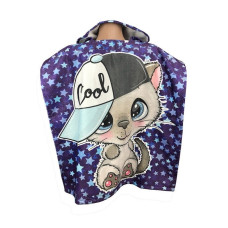 Кошеня хлопчик дитяче пляжне пончо. Бавовна. Туреччина. (88733)