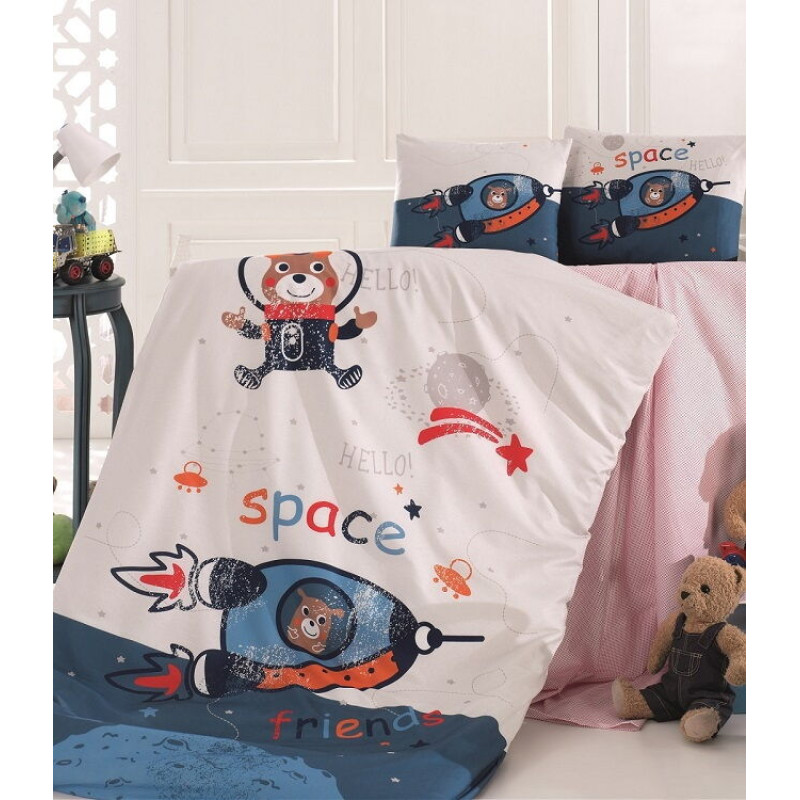 Space постільна білизна в ліжечко. Ранфорс. Belizza Туреччина. (57675)