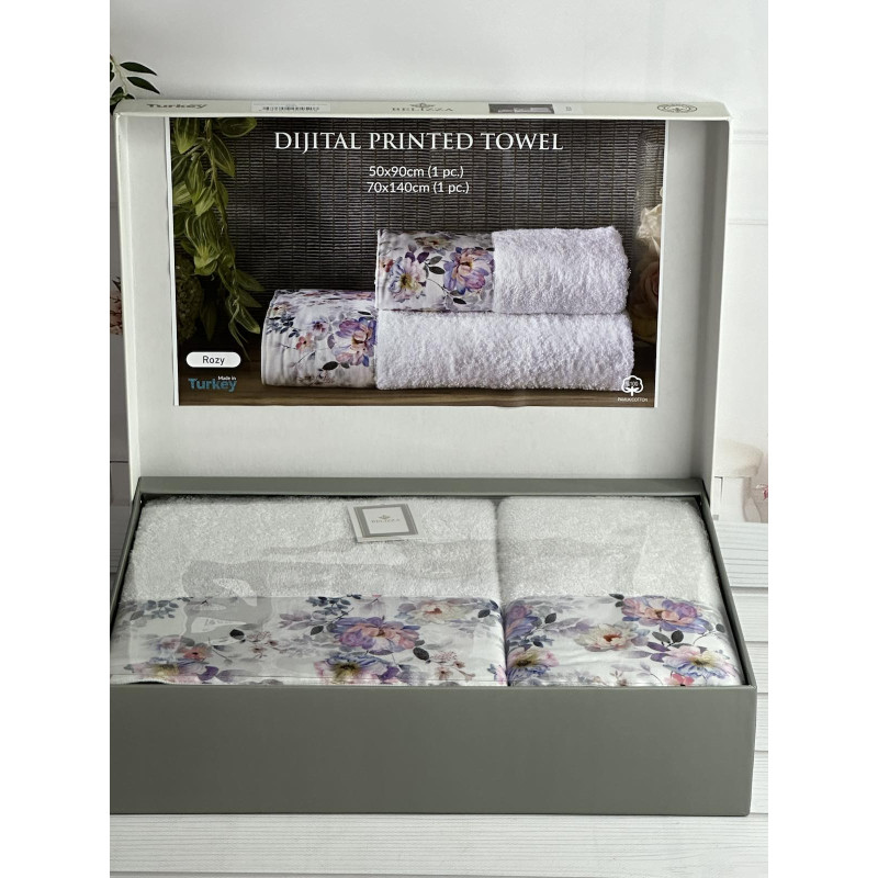 BLZ Rozy 2в1 махрові рушники. Щільність 500 г/м2 Belizza Туреччина (41488)