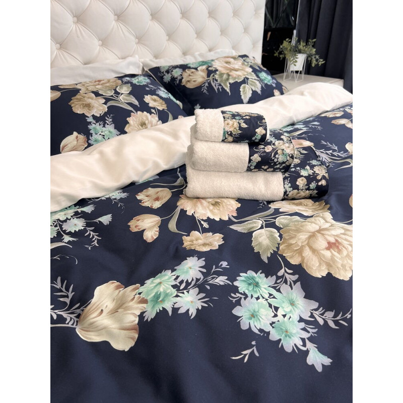 Penolope сатинова постільна білизна. Євро розмір. Dijital Belizza Туреччина. (70649)