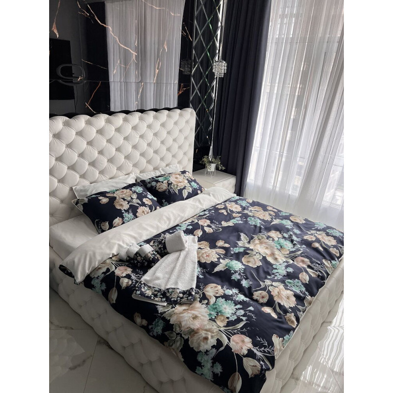 Penolope сатинова постільна білизна. Євро розмір. Dijital Belizza Туреччина. (70649)