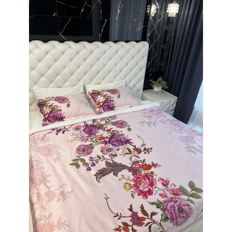 Goldy сатинова постільна білизна. Євро розмір. Dijital Belizza Туреччина. (17302)