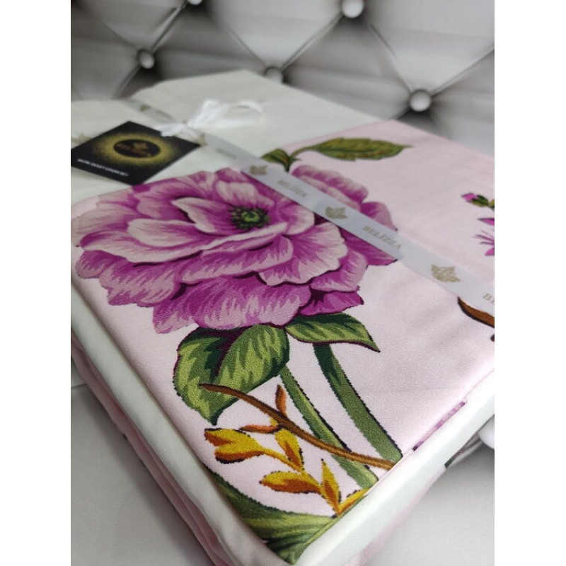 Goldy сатинова постільна білизна. Євро розмір. Dijital Belizza Туреччина. (17302)