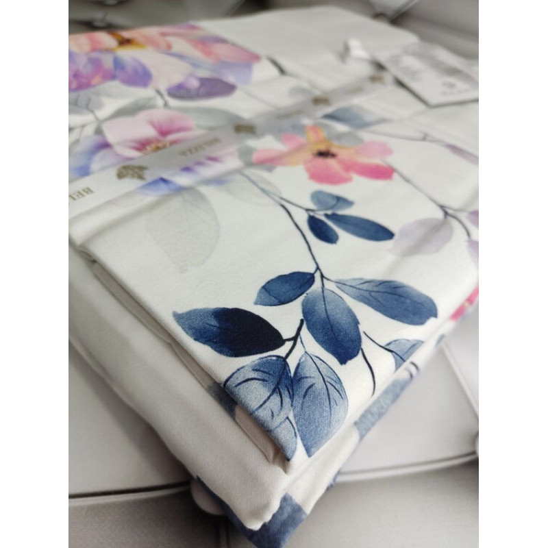 Rozy сатинова постільна білизна. Євро розмір. Dijital Belizza Туреччина. (86704)