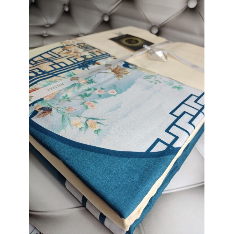 Carmen сатинова постільна білизна. Євро розмір. Dijital Belizza Туреччина. (50377)